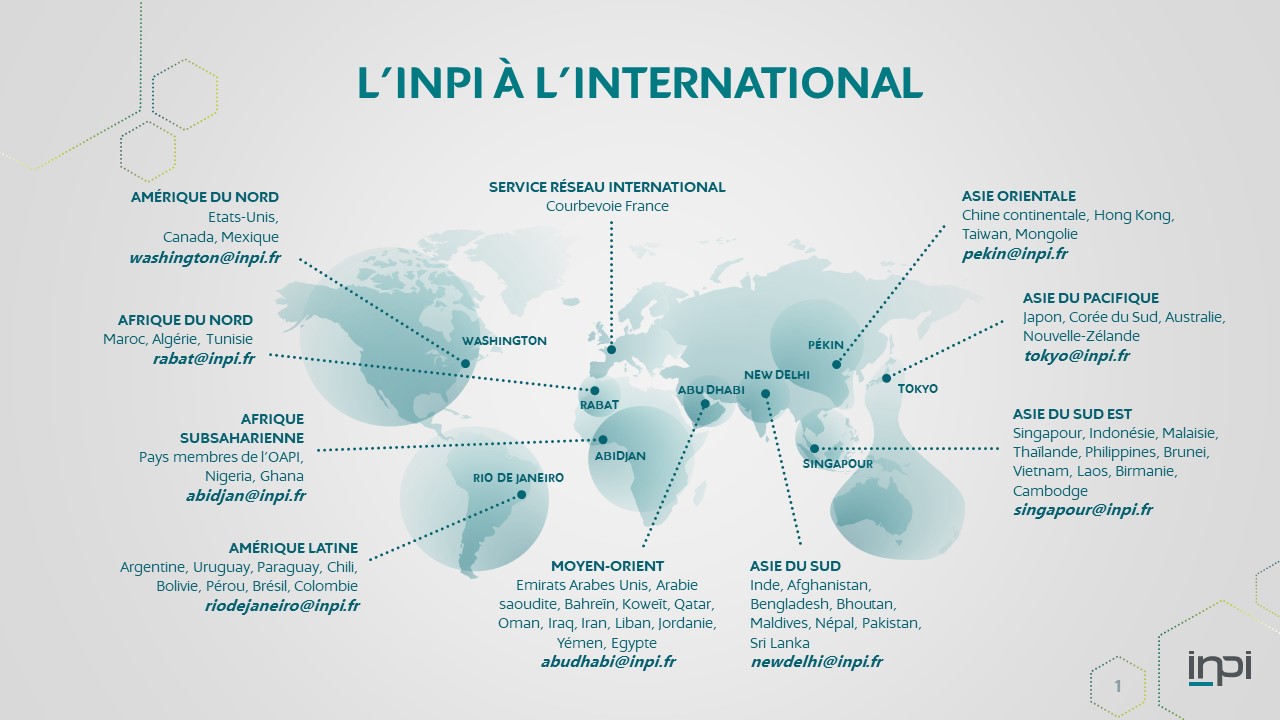Carte de l'internationale à l'INPI