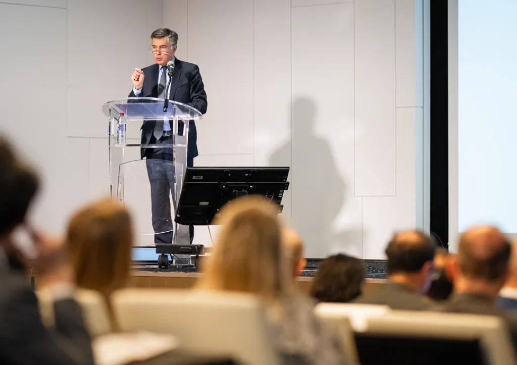Pascal Faure, directeur général de l'INPI, lors de son discours d'ouverture