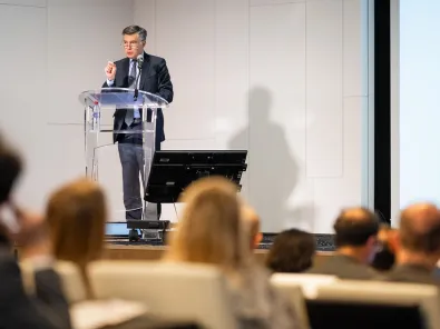 Pascal Faure, directeur général de l'INPI, lors de son discours d'ouverture
