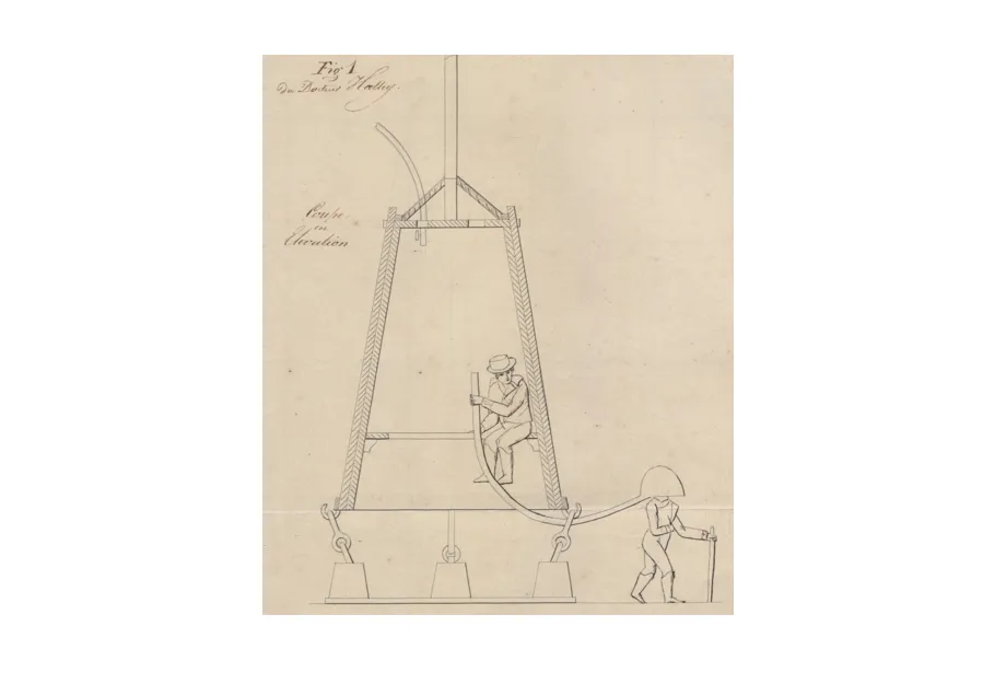 Brevet d'invention déposé le 11 février 1825 par Thomas Hamlet, Mathias Attwood, Henry Usborne et Thomas Starling Benson pour une « application et emploi de la cloche du plongeur et de tout autre appareil mécanique propre à plonger, non usités ni appliqués jusqu'à présent dans la pêche du corail »