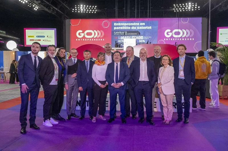 Pascal Faure, Directeur général de l’INPI, aux côtés des partenaires et des organisateurs de Go Entrepreneurs