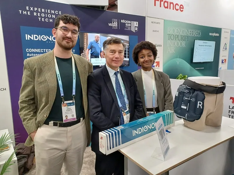 Pascal Faure aux côtés de notre finaliste des Trophées INPI 2023, Hippy-Indienov.