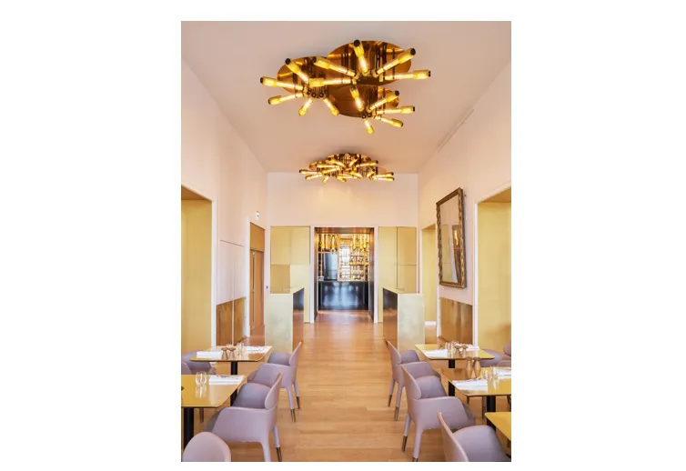 Pavillon Dufour, Château de Versailles - Restaurant Ore d’Alain Ducasse ©D avid Foessel - Design Gaëlle Lauriot-Prévost, Dominique Perrault - Architecte : Dominique Perrault Architecture 