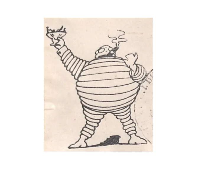 Marque non-verbale déposée le 4 janvier 1908 par la société Michelin et compagnie au greffe du tribunal de Clermont-Ferrand