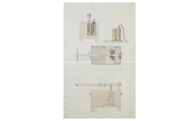 Brevet déposé le 20 octobre 1808 par Pierre-Marie TOUBOULIC pour une pompe à incendie portative 